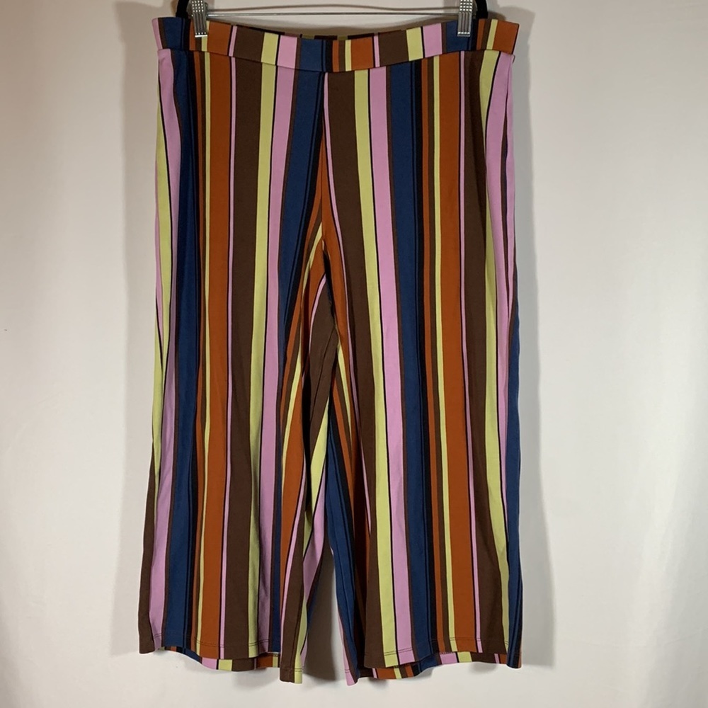ASOS Multi-Coloured Striped Cropped Pants